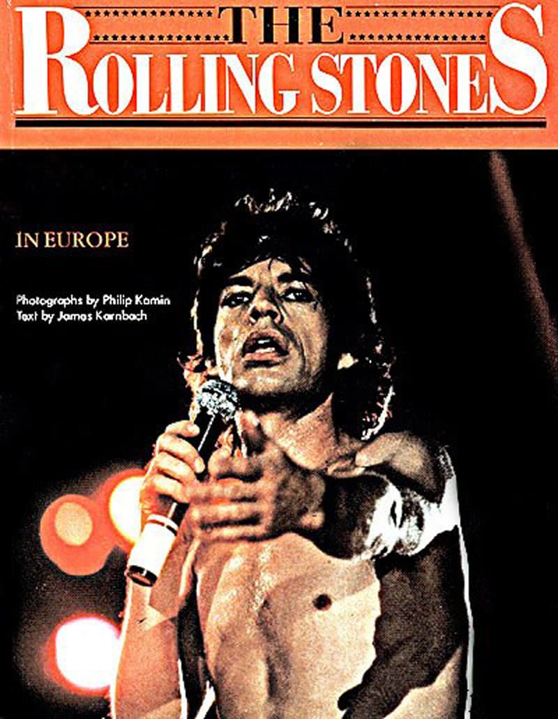 A rolling stones book cover with mick jagger